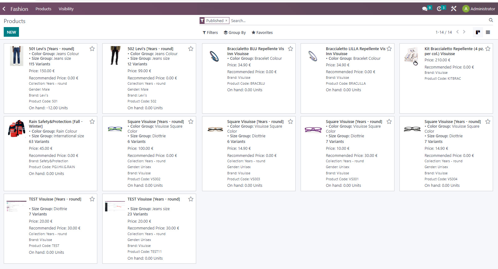 Fluent Fashion consente una gestione flessibile dei listini, in base al brand, alla collezione, al prodotto variante, ecc. Gestione Listini - Fluent Fashion